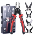 5 in 1 Multi-Tool Plier Head Changing Cutting Plier Set With Plastic Hand Tools