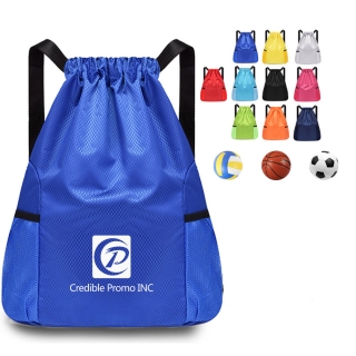 Waterproof Sports Ball Bag Heavy Duty Soccer Drawstring Backpack