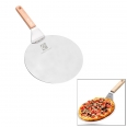 10 Inch Round Stainless Steel Pizza Peel With Wood Handle