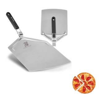 Stainless Steel Metal Pizza Paddle With Folding Handle