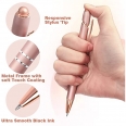 Rose Gold 2-in-1 Stylus Retractable Ballpoint Pen