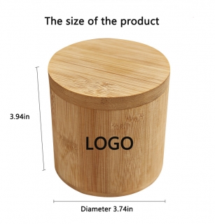 13oz Bamboo Storage Box with Magnetic Swivel Lid