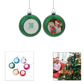 Custom Full Color Imprint Photo Christmas Ball Ornaments