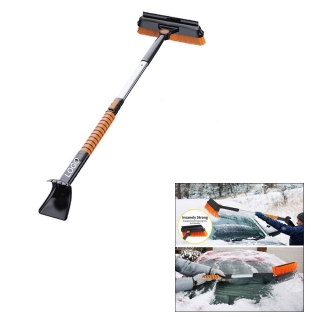 3 in 1 Extendable Pivoting Brush Ice Scraper For Car Windshield