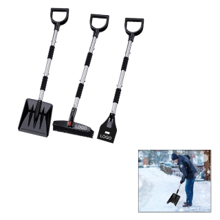 3-in-1 Snow Shovel Ice Scraper Ice Brush Kit