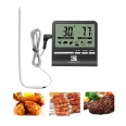 Meat Thermometer Digital Kitchen Timer With Stainless Steel Probe