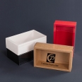 Kraft Paper Drawer Gift Boxes With Transparent Sleeve Window
