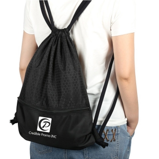 Custom Premium Quality Durable Waterproof Drawstring Backpack Or Cinch Bag Medium Size