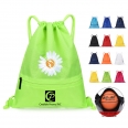 Custom Premium Quality Durable Waterproof Drawstring Backpack Or Cinch Bag Large Size