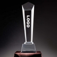 Custom Pentagon Pillar Shape Crystal Clear Award Trophy