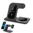 Premium 3 In 1 Portable Foldable Desktop Mobile Phone Wireless Charger Station