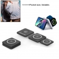 Mini Compact 3 In 1 Foldable Magnetic Phone Wireless Charger Station Or Charger Pad