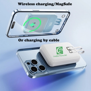 5,000 mAh Mini Portable Wireless Charger Or Power Bank