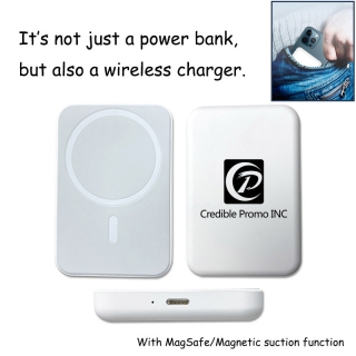 10,000 mAh Mini Portable Magsafe Wireless Charger Or Power Bank
