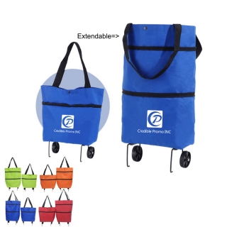 Foldable Extendable Handbag Shopping Tote Bag Or Shopping Cart With Wheels