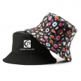 Custom Full Color Imprint Sublimation Reversible Cotton Bucket Hat