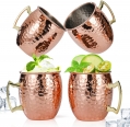 16 oz  Authentic Hammered Style Moscow Mule Copper Mug
