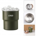 10 oz Stainless Steel Camping Cup With Straw Lid and Holder