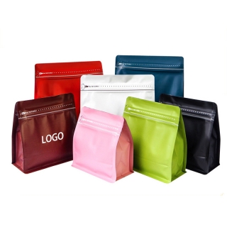 1/2 Lib Aluminumed Foil Flat Bottom Standing Coffee Beans Storage Bag