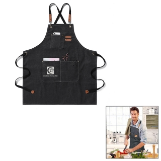 Cross Back Chef Apron With Large Pockets