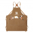 Heavy Duty Adjustable Work Apron With Large Pockets For Kitchen Cooking