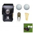 PU Leather Golf Balls And Tees Holder Set