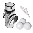 Golf Balls and Tees Holder Pouch With 3 Balls And 3 Tees Set