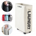 Slim Clothes Bins Rolling Laundry Hamper with Stand and Wheels