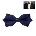 Custom 100% Terylene Gentleman's Jacquard Pointy Bow Tie