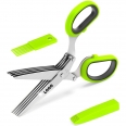 Multipurpose Herb Scissors 5 Blades With Cover