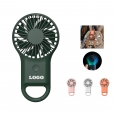 LED Light Handheld Mini Carabiner Keychain Fan