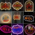 3D Art Carving Design LED Neon Light for Wall Decoration