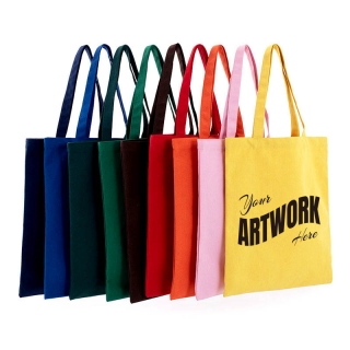 10 OZ Reusable Multi Color Assorted Color Cotton Simple Canvas Bag