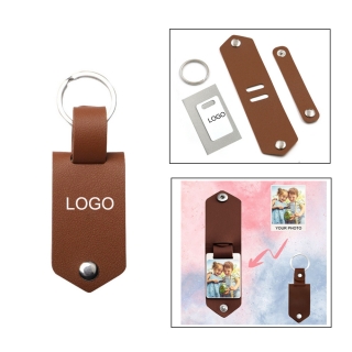 Customized Leather Keychains with Photos