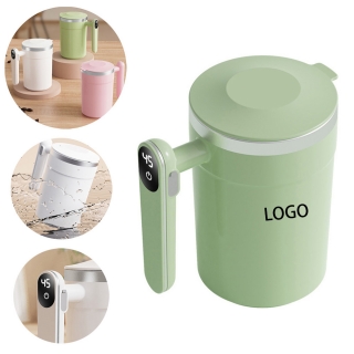 Rechargeable 13 oz Self Stirring Milk Cup with Temperature Display